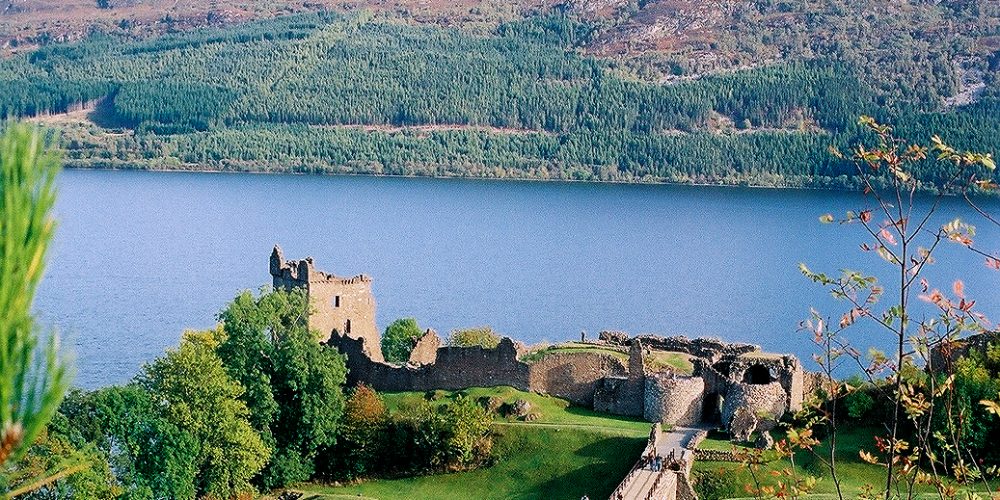 Urquhart Castle on Loch Ness, Northern Scotland.