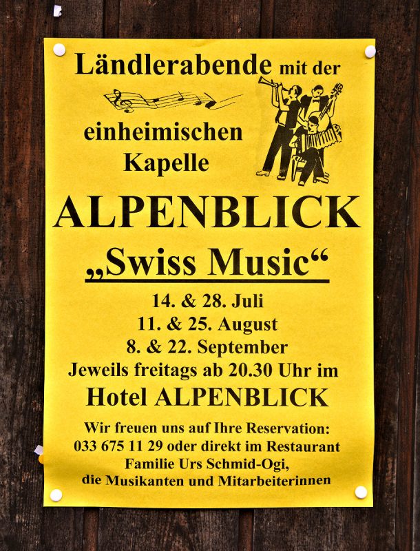 Kandersteg - Swiss music evenings poster