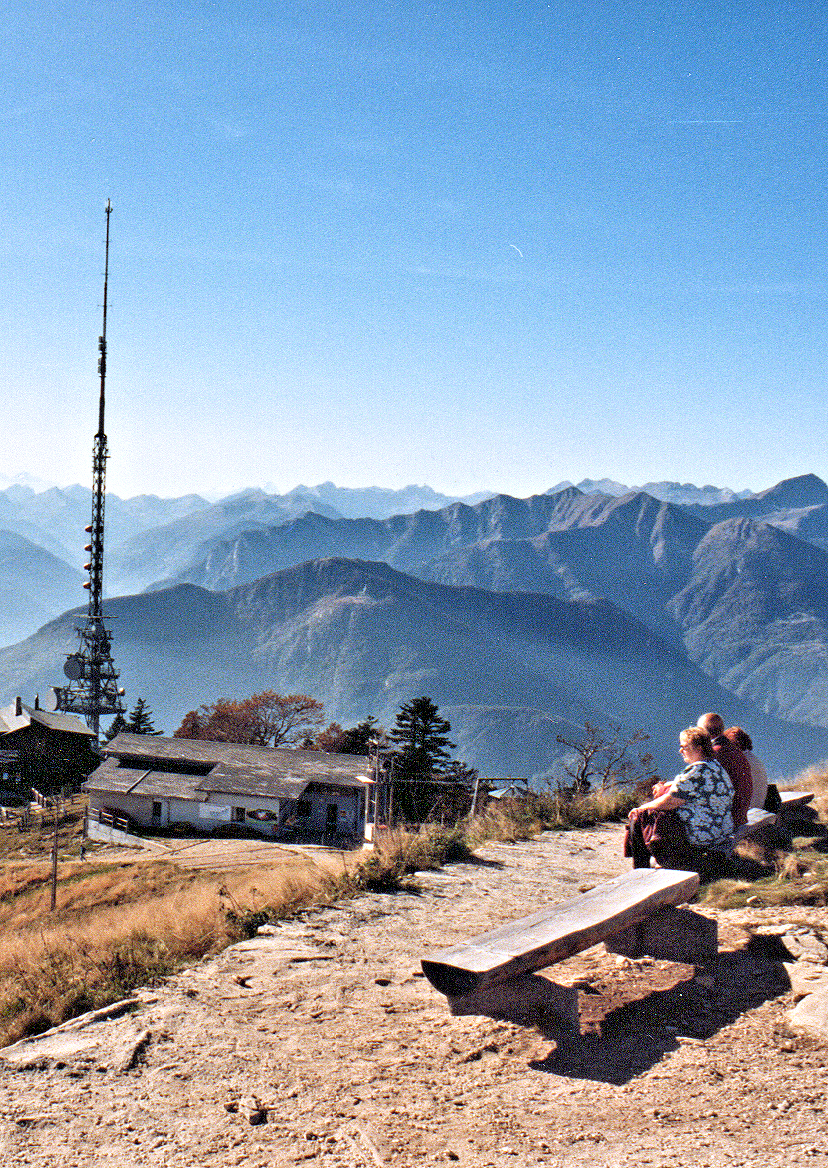 View from Cimetta high above Locarno.