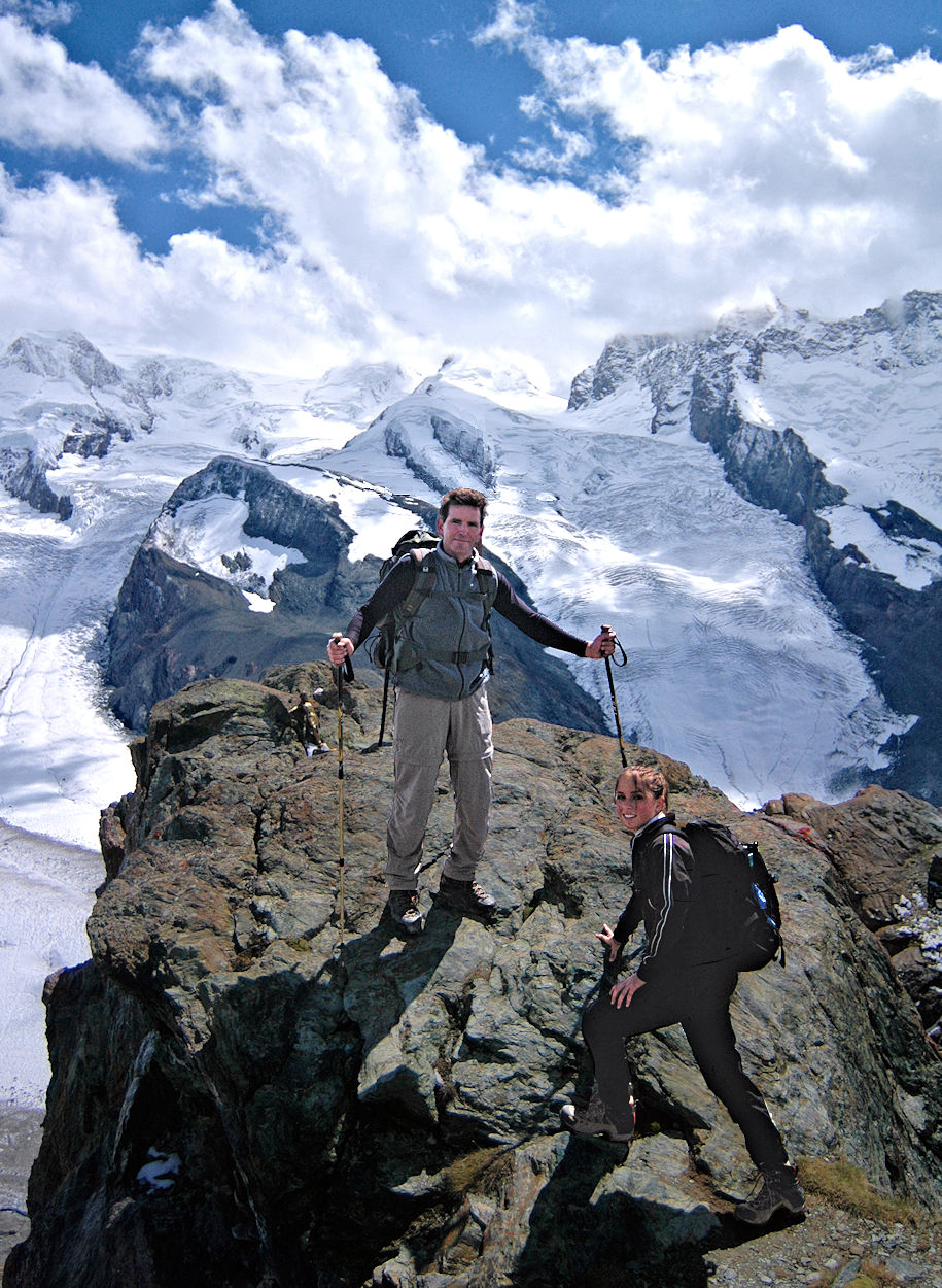 Zermatt - Hiking above 10000ft at Gornergrat.