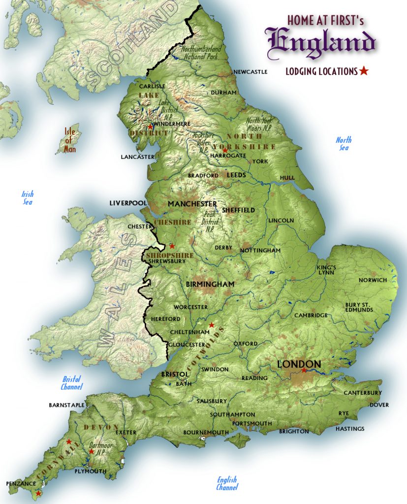 Home At First Map of England