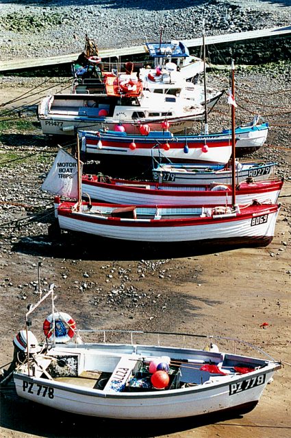 North Devon: Bristol Channel fishing boats aground at low tide. Photo copyright Home At First.