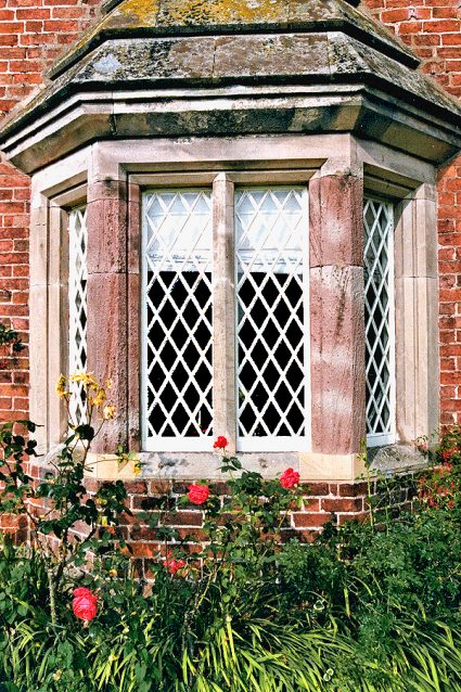 Shropshire: Jacobean abbey bay window. Photo copyright Home At First.