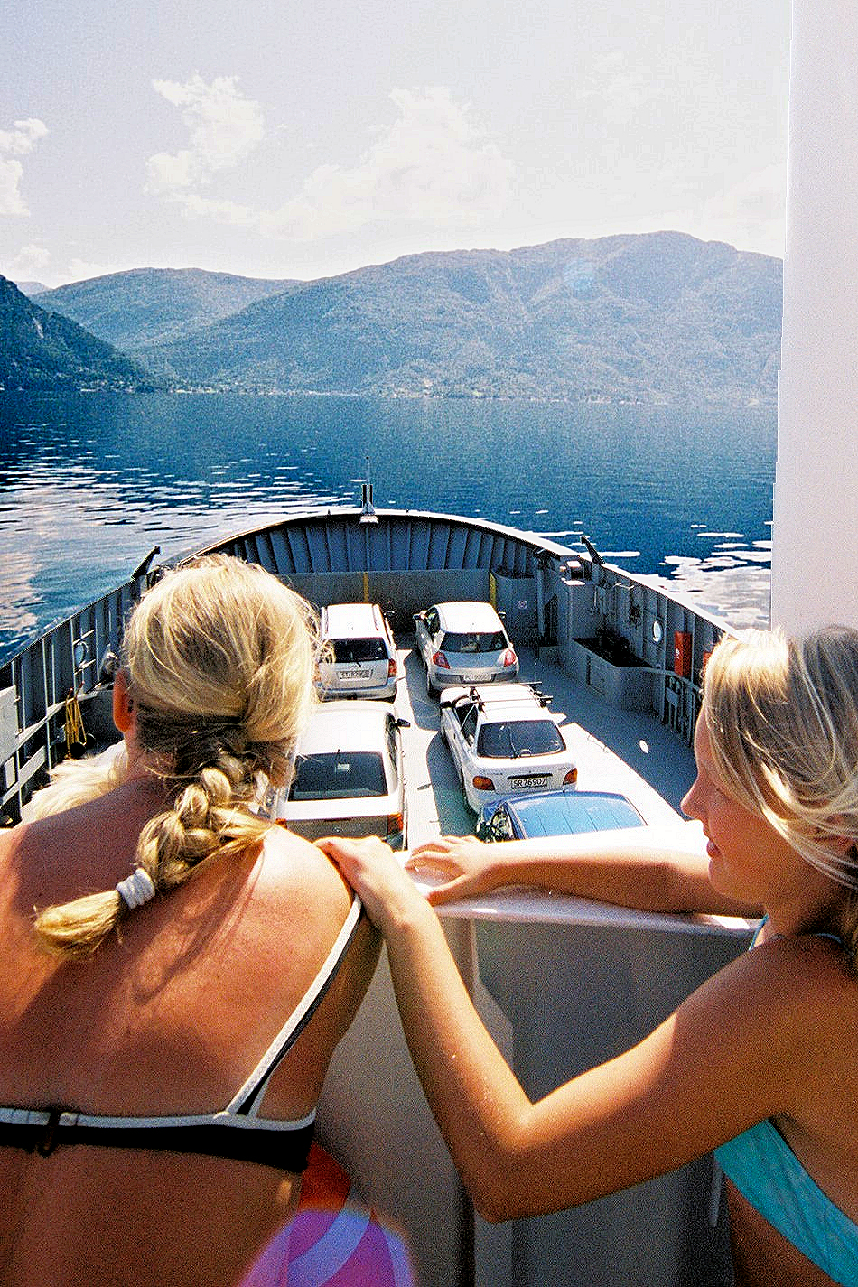 Norway - Blonde sisters on Hardanger Fjord Car Ferry. Photo copyright Home At First.