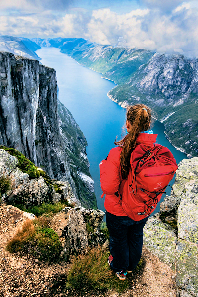 Stavanger region: hiking above the Lysefjord. Photo by Mattias Fredricksson © Fjord Norway.