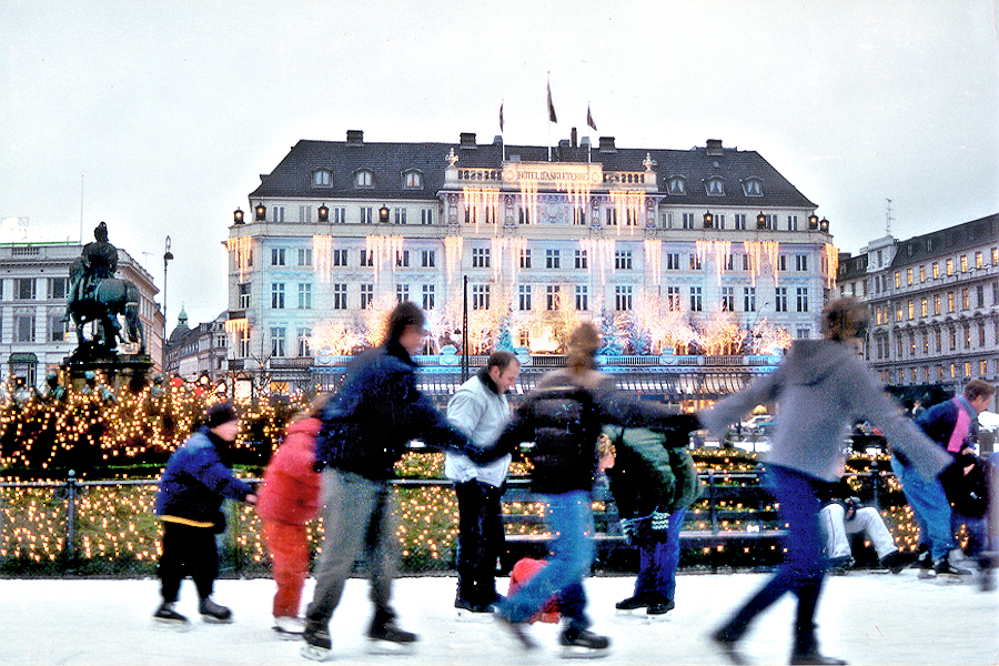 Copenhagen: skaters at Kongens Nytorv. Photo © Home At First.