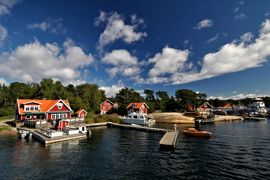 Stockholm Archipelago: Ingmarsö island ferry landing. Photo © Home At First.