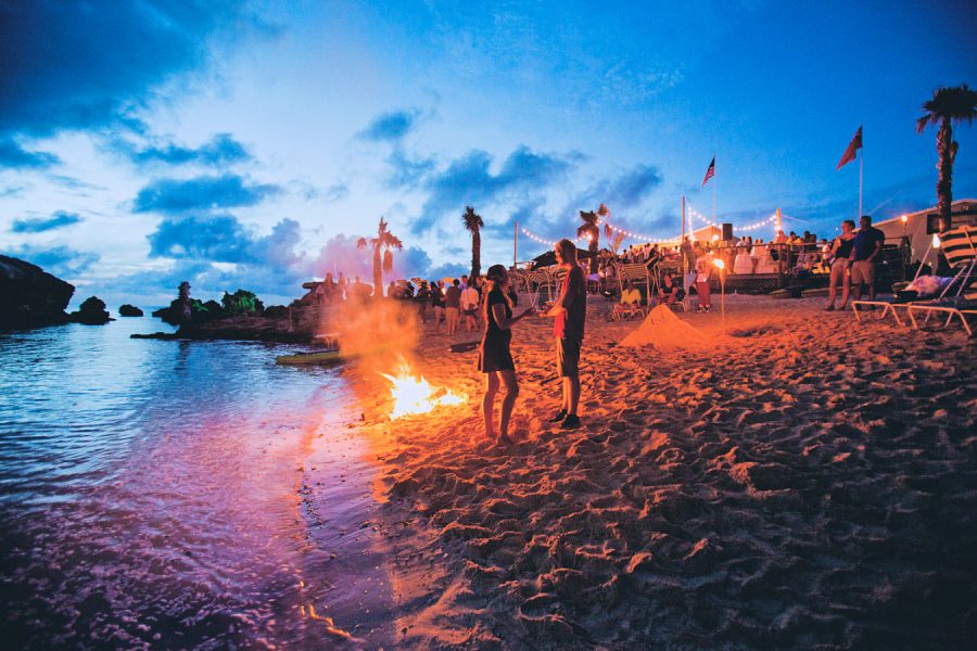 NE Bermuda: Tobacco Bay — Bonfire on the Beach. Bermuda Tourism Authority photo.