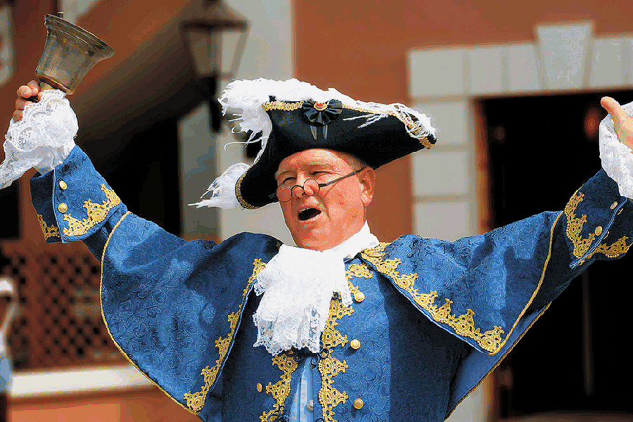 St Georges town crier. Bermuda Tourism Authority photo.