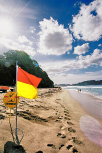 North Island: Coromandel — High Tide at Hot Water Beach. Photo © Home At First.