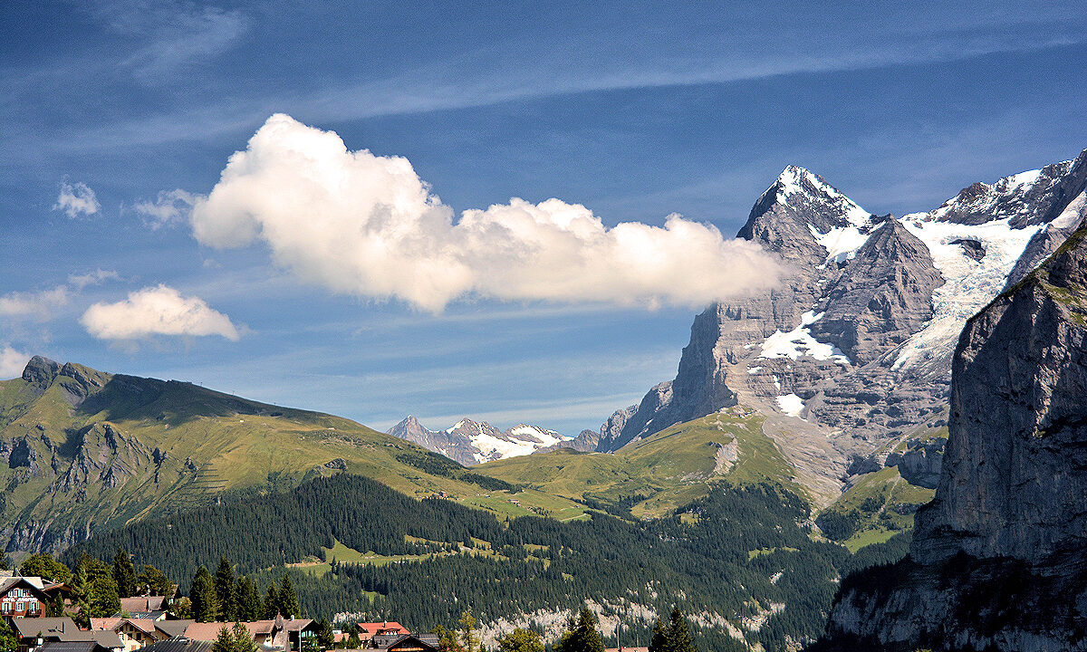 Eiger viewed from Chalet Jungfrau balcony. Photo © Home At First.