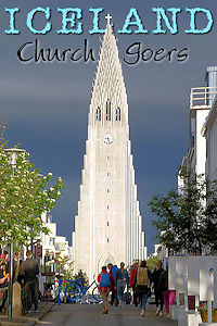 ICELAND - Reykjavik - Church Goers. J. Mraz Photo © Home At First.