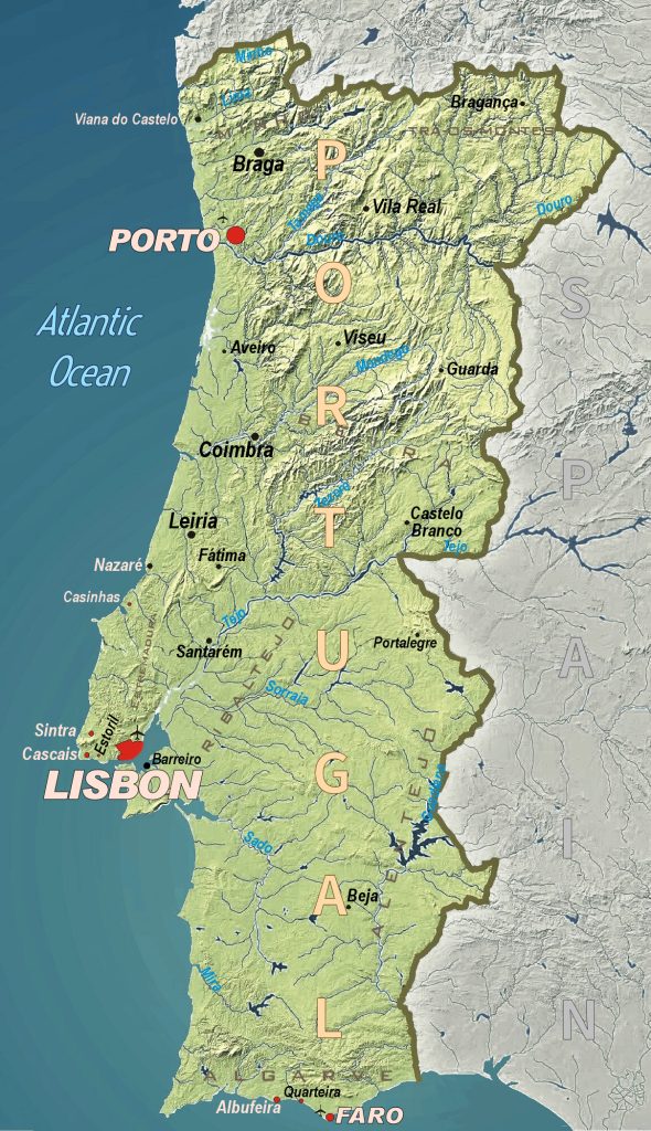 Portugal Map - image © Home At First.