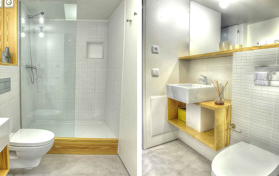 Maisonette Apartment: Lower Floor - bathroom with shower. Photo courtesy the owner.