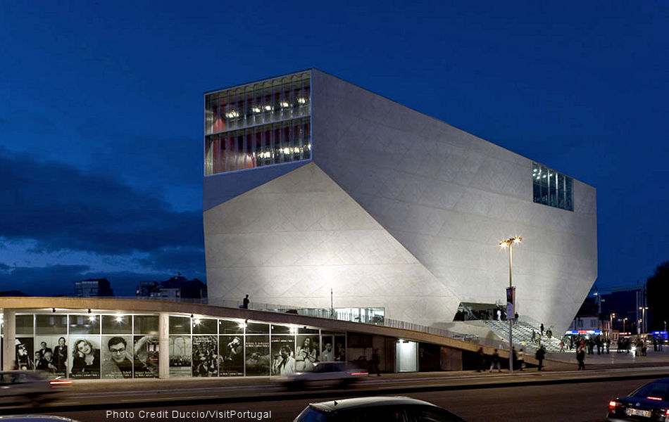 Porto: Casa da Música at Night. Photo Credit Duccio VisitPortugal.Porto: Casa da Música at Night. Photo Credit Duccio VisitPortugal.