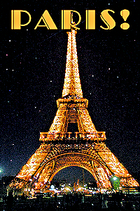 Paris: Eiffel Tower at night. Photo © Home At First.