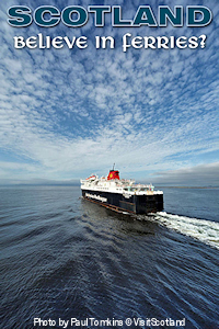 Caledonian Macbrayne Ferry Departing Ardrossan for Arran or Kintyre. Photo by Paul Tomkins © VisitScotland.