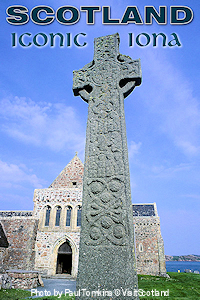 Celtic Cross Outside Iona Abbey in the Inner Hebrides near Oban, western Central Scotland. Photo by Paul Tomkins © VisitScotland.
