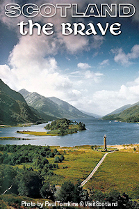The Glenfinnan Monument commemorates the failed uprising of Scottish Jacobite separatists in 1745. The rebellion has become a famous "lost cause" still drawing supporters nearly 200 years later. Photo by Paul Tomkins © VisitScotland.