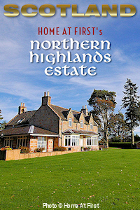 Home At First's Northern Highland Estate cottages, like the one shown here, are superb bases for exploring the scenic northern third of Scotland. Photo © Home At First.