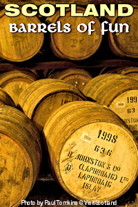 The Laphroaig (single malt whisky) Distillery on the Isle of Islay. Photo by Paul Tomkins © VisitScotland.