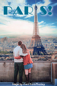 Paris: lovers with Eiffel Tower. Thanks to Meinawarahoon! Image by vivek from Pixabay.