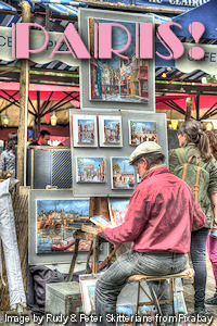 Parisian street artist. Image by Rudy & Peter Skitterians from Pixabay. Thank You Skitterphoto!