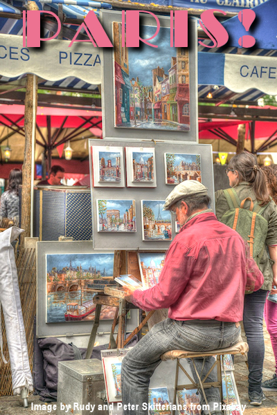 Parisian street artist. Image by Rudy & Peter Skitterians from Pixabay. Thank You Skitterphoto!