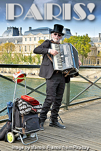 Paris: street musician. Image by Manolo Franco from Pixabay. Thank You!