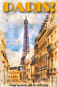Parisian street with the Eiffel Tower. Image by Iceberg90 from Pixabay. Thank You!