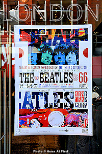 Beatles Poster on display near Carnaby St - Photo © Home At First