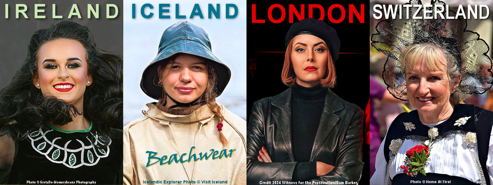May/June 2025 - Featured Travel Bargains Banner - Ireland-Iceland-London-Switzerland - Composite Image © Home At First.