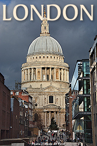 St Paul's Cathedral viewed from north end of the Millennial Footbridge - Photo © Home At First