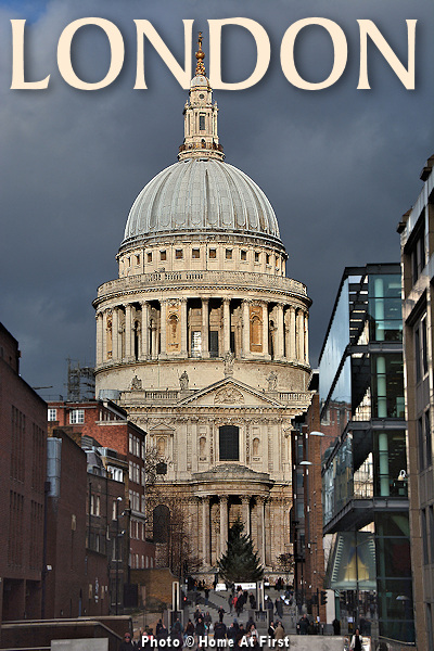St Paul's Cathedral viewed from north end of the Millennial Footbridge - Photo © Home At First