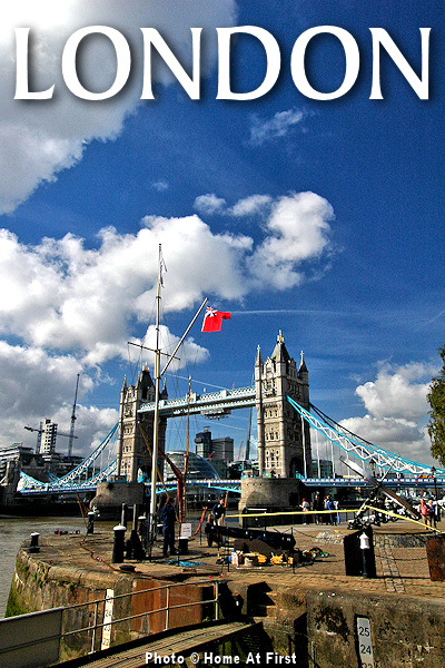 Tower Bridge viewed from St Katherine's Dock Thames lock - Photo © Home At First