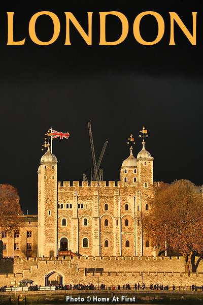 Tower of London - White Tower, Black Sky - Photo © Home At First