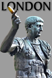 Tower Hill - monkeying around with Emperor Trajan - Photo © Home At First