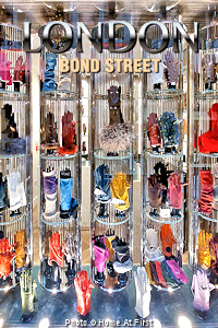 Are gloves on your Holiday Shopping list this year. Here is a fancy selection in a fancy shoppe on London's fancy Bond Street. Photo © Home At First.