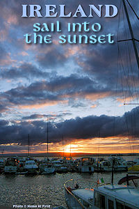 Sunset on Lough Derg, Central Ireland. Photo © Home At First.