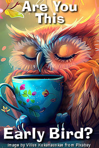 Is that coffee? Opportunity's knocking! Image by Vilius Kukanauskas from Pixabay. Thanks Vilkasss! Is that coffee? Opportunity's knocking! Image by Vilius Kukanauskas from Pixabay. Thanks Vilkasss!
