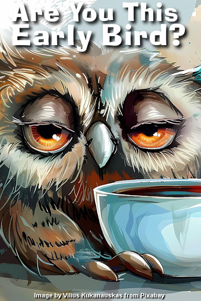 Someone's knocking at this hour? I'll get the door just as soon as I have a sip of this hot coffee. Image by Vilius Kukanauskas from Pixabay. Thanks Vilkasss! Someone's knocking at this hour? I'll get the door just as soon as I have a sip of this hot coffee. Image by Vilius Kukanauskas from Pixabay. Thanks Vilkasss!