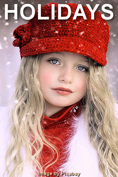 Holiday Poster Child. 400x600. Image from Pixabay. Holiday Poster Child. 400x600. Image from Pixabay.